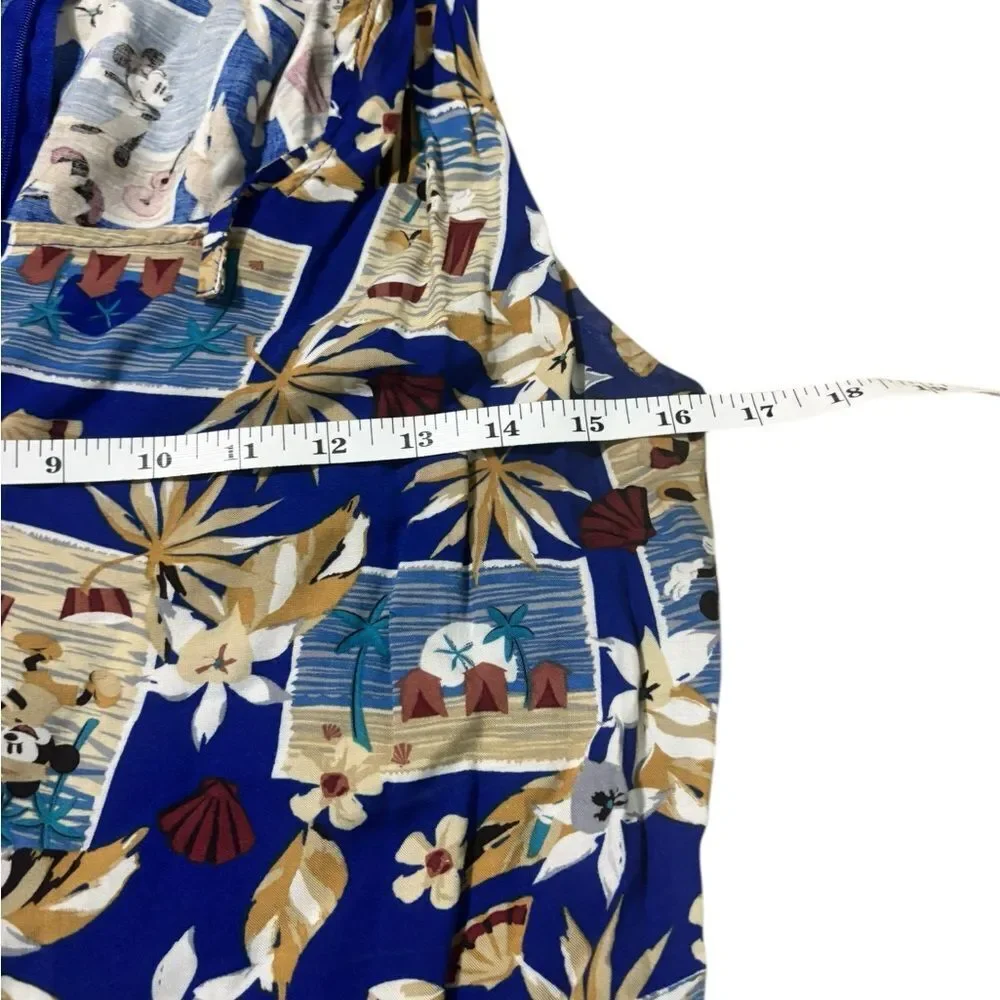 Disney Store Hawaiian Mickie Minnie Mouse Maxi Dress Size S - Picture 4 of 7
